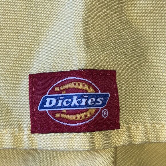 Dickies Women’s Yellow Scrub Top Embroidered Philippine Islands Pockets Size XS - Picture 10 of 13